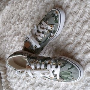 Keds Womens Shoes Jump Kick Green Casual Floral Sneaker Wf64518 Size 7.5